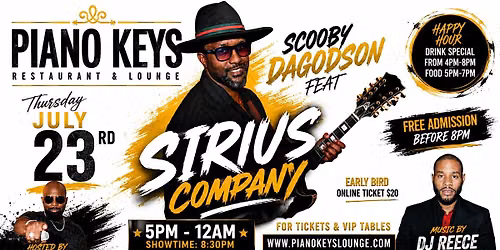 Scooby DaGodSon @ Piano Keys Restaurant & Lounge July 30th