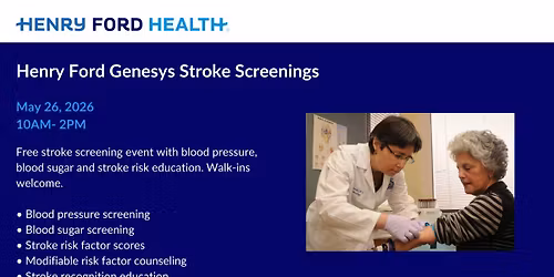 Henry Ford Genesys Stroke Screenings