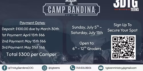 3DTG Teens: Camp Bandina