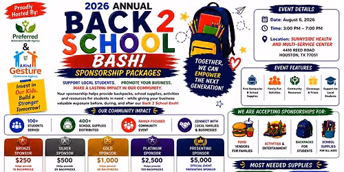 Back to School Bash Year 2