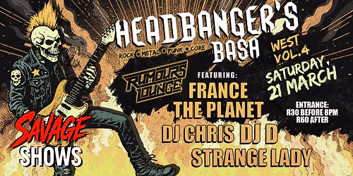 HEADBANGER'S BASH - WEST VOL. 4 | RUMOURS LOUNGE