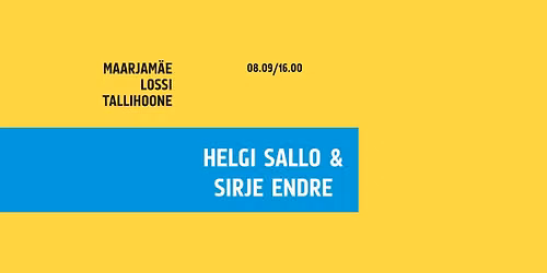 Lugemisklubi kohtumine: Helgi Sallo ja Sirje Endre