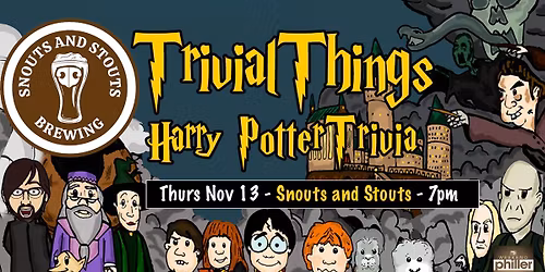 Hogwarts Flavored Trivia for Wizards & Weimaraners at Snouts and Stouts