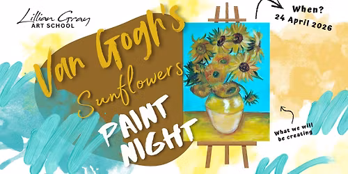 Van Gogh's Sunflowers Paint Night