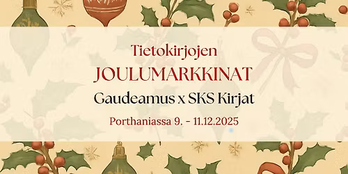 Tietokirjojen joulumarkkinat Porthaniassa