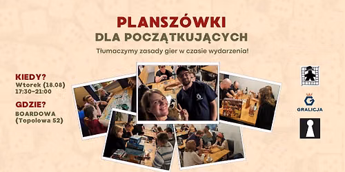 Plansz\u00f3wki dla pocz\u0105tkuj\u0105cych - przyjd\u017a kiedy chcesz i zagraj