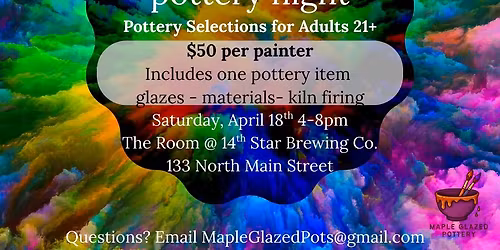 21+ Paint-Your-Own Pottery Night!