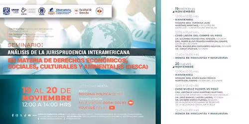 Seminario: an\u00e1lisis de la jurisprudencia interamericana en materia de DESCA