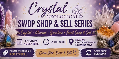 Crystal, Mineral, Gemstone & Fossil Swop, Shop & Sell