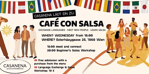CAF\u00c9 CON SALSA - Language exchange + Salsa Lesson