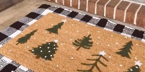 Holiday Painted Door Mats