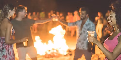 Golden Hour Beach Bonfire