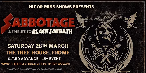 Sabbotage tribute to Black Sabbath - The Tree House, Frome