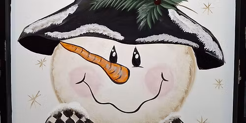 Framed Vintage Snowman Paint Party!