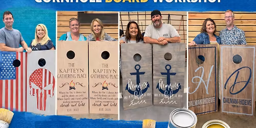 BOARDS, BREWS & BITES - A Create Your Own Cornhole Board Event