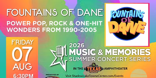 Music & Memories Concert - Fountains of Dane