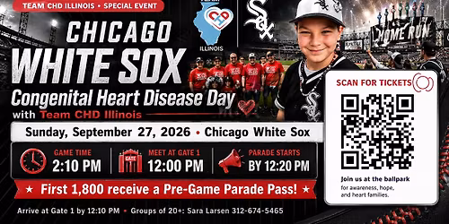 \u2764\ufe0f\u26be Congenital Heart Disease Day with Team CHD Illinois at the White Sox! \u26be\u2764\ufe0f