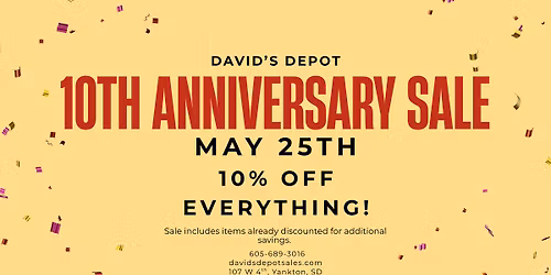10th Anniversary Sale