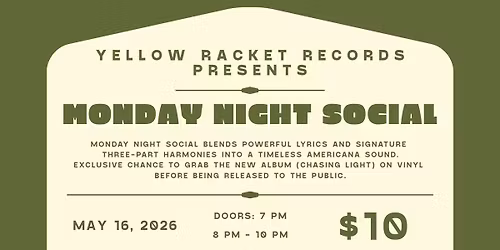 Monday Night Social @ Yellow Racket Records