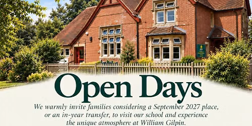 Open Days at William Gilpin Primary
