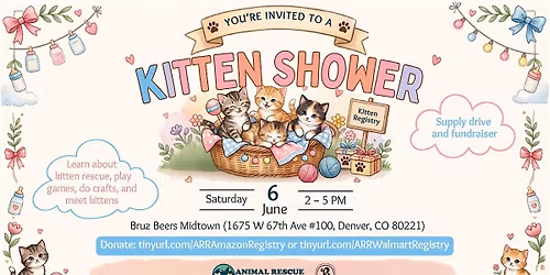 Kitten Shower Supply Drive & Fundraiser