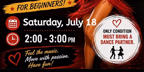 Free Beginner Salsa Class! Bring a partner