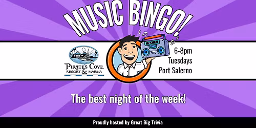 Music Bingo @ Pirate's Cove Resort & Marina | "Old Florida" Charm in a Gorgeous Contemporary Setting