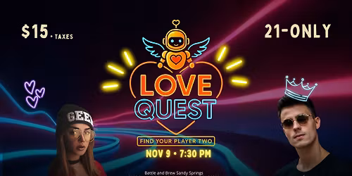 \u2764\ufe0f\ud83c\udfae Love Quest: Find Your Player Two | Singles Mixer 21+