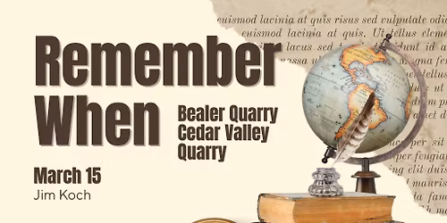 Remember When: Bealer Quarry- Cedar Valley Quarry