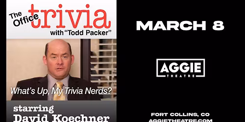 David Koechner - The Office Trivia with Todd Packer | Aggie Theatre