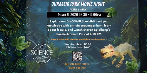 Science After Dark-Jurassic Park Movie Night