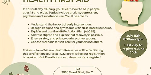 Adult Mental Health First Aid Training