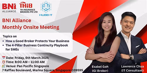 BNI Alliance Monthly Onsite Meeting: Game-Changer (Protection and Growth)