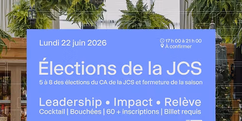 Réseautage de l'été et AGA de la JCS