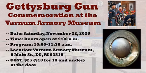Gettysburg Gun Commemoration at the Varnum Armory Museum
