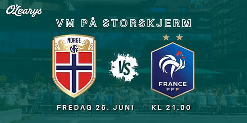 Norge - Frankrike p\u00e5 storskjerm - sentrumsveien!