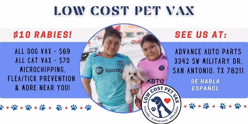 San Antonio Low Cost Pet Vaccinations (SW Military Dr)