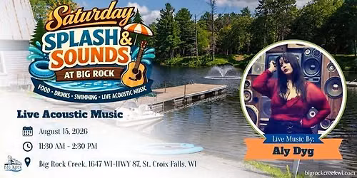 Saturday Splash and Sounds featuring Live Music by Aly Dyg