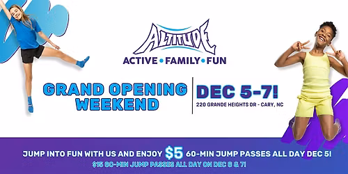 Jump into Fun at Altitude Trampoline Park's Grand Opening in Cary, NC!