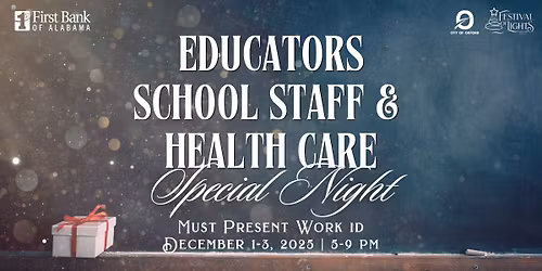 Special Night: Educators, School Staff & Healthcare \u2013 Night Two