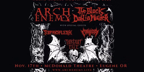 Wrath Across North America 2026 - Arch Enemy & The Black Dahlia Murder at McDonald Theatre