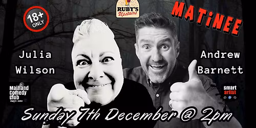 Maitland Comedy Club @ Ruby\u2019s Upstairs \/ The Bank Hotel