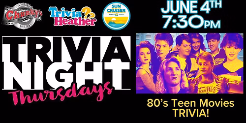 18+ LIVE TRIVIA NIGHTS: 80's Teen Movies! 6\/04