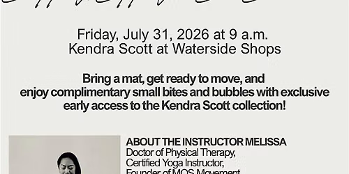 Summer Yoga with Melissa at Kendra Scott