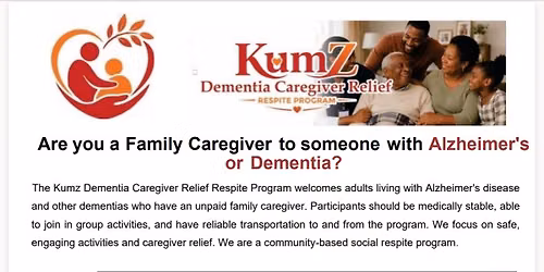 KumZ Dementia Respite Caregiver Relief Program 