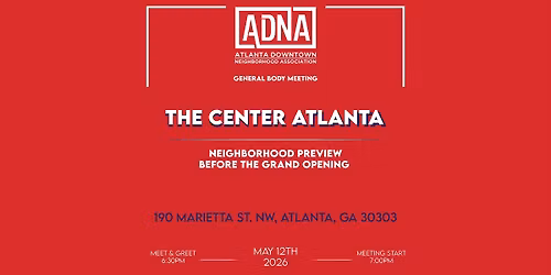 May General Body Meeting | The CTR ATL