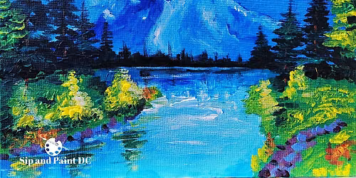 Sip and Paint Washington DC - Bob Ross Painting Experience