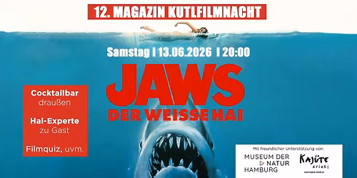 12. MAGAZIN Kultfilmnacht: JAWS - Der wei\u00dfe Hai - SOMMERSPEZIAL