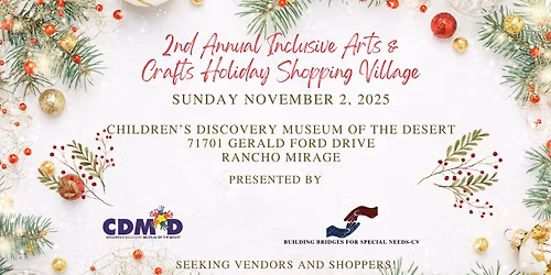 2nd Annual Inclusive Arts & Crafts Holiday Shopping Village