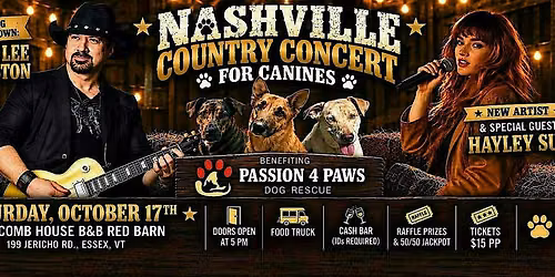 LIVE COUNTRY MUSIC, SAVE MORE DOGS! One Night. Great Fun. Brighter Days.